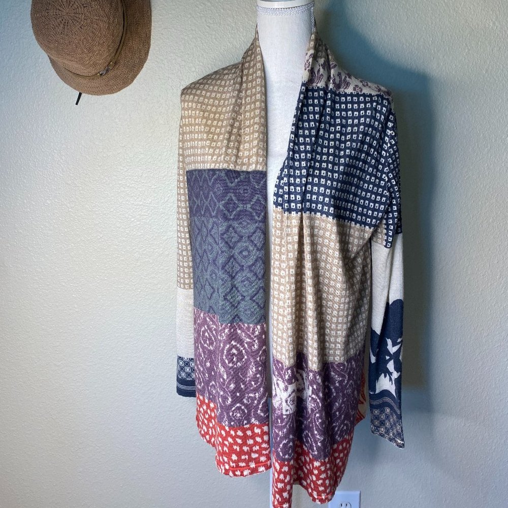 ETRO Milano Cardigan Sweater Floral Open Front